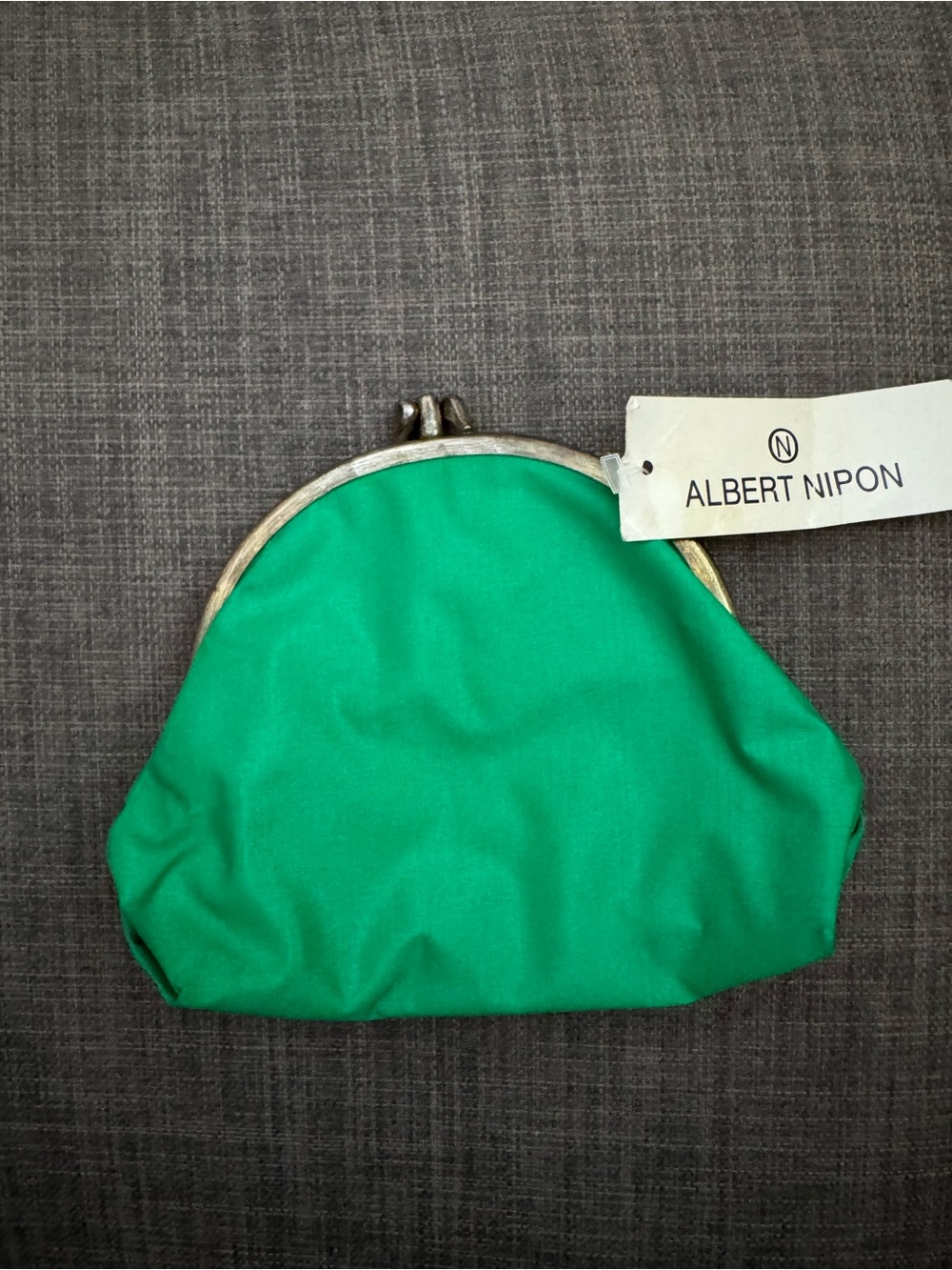 Albert Nipon Vintage Women's Clutch Purse Satin And Oilcloth